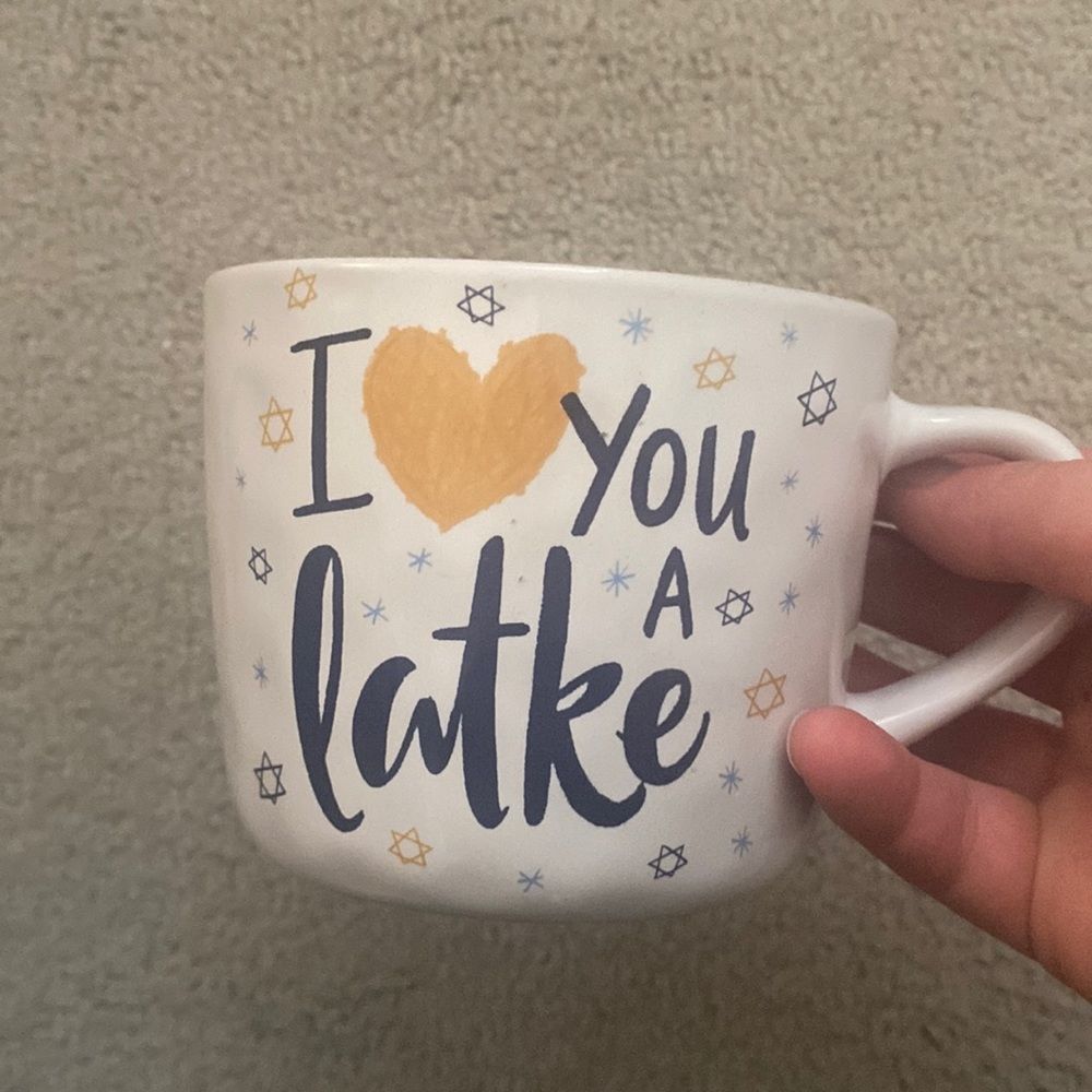 NWOT Prima Design I Love You A Latke Hannukah Mug